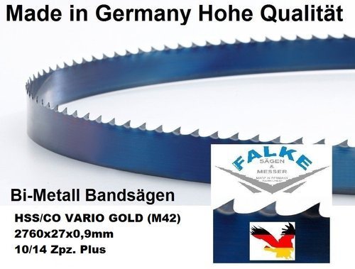 Bandsäge 2760 x 27 x 0,9 mm 10/14 für Metallbearbeitung HSS/CO VARIO-GOLD